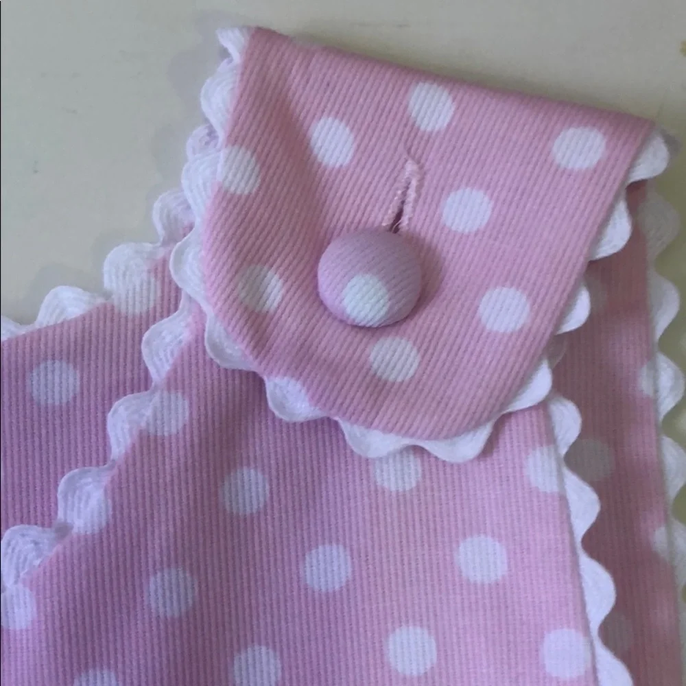 NWOT princess linens pink & white polka dot dress